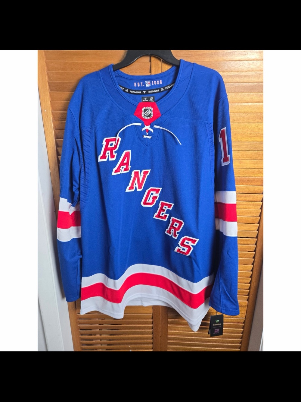 New York Rangers Panarin Fanatics Premium Home Jersey Mens 54